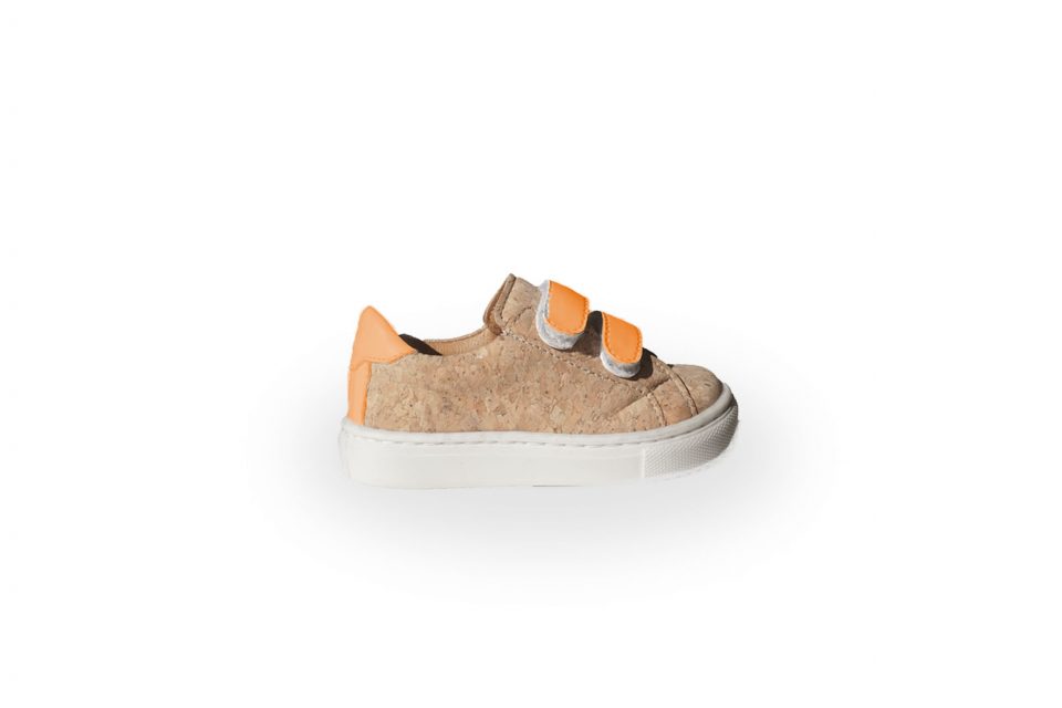 Orange Kid Velcro | Cork Shoes