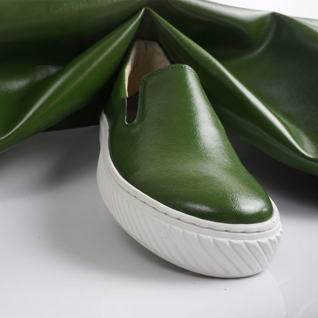 Cactus leather shoes green colour